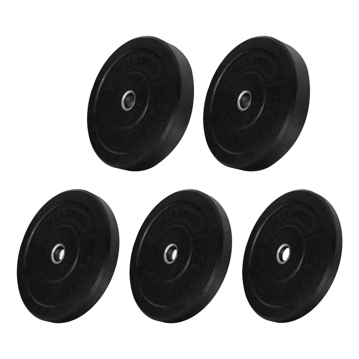 Rubber Coated Bumper Plates 5 - 25 kg