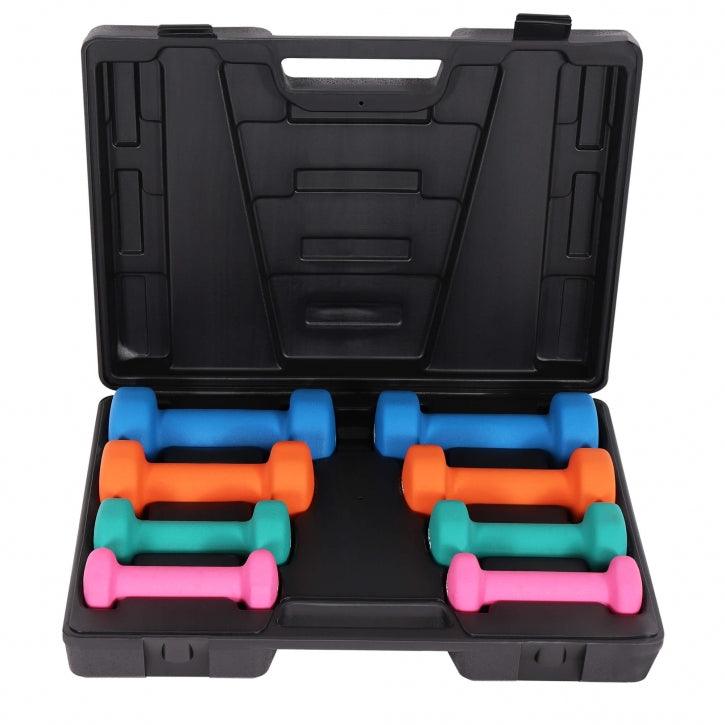 Gymnastic Dumbbell Set with Case - 10 kg