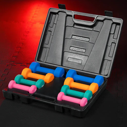 Gymnastic Dumbbell Set with Case - 10 kg