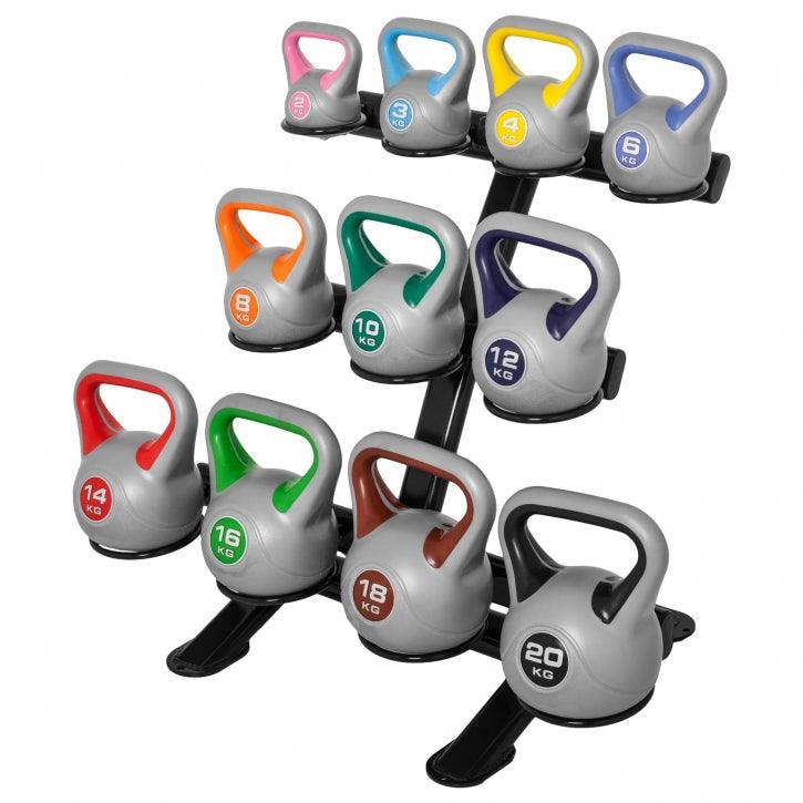 Plastic Coated Kettlebell 2 - 20 kg or in Set