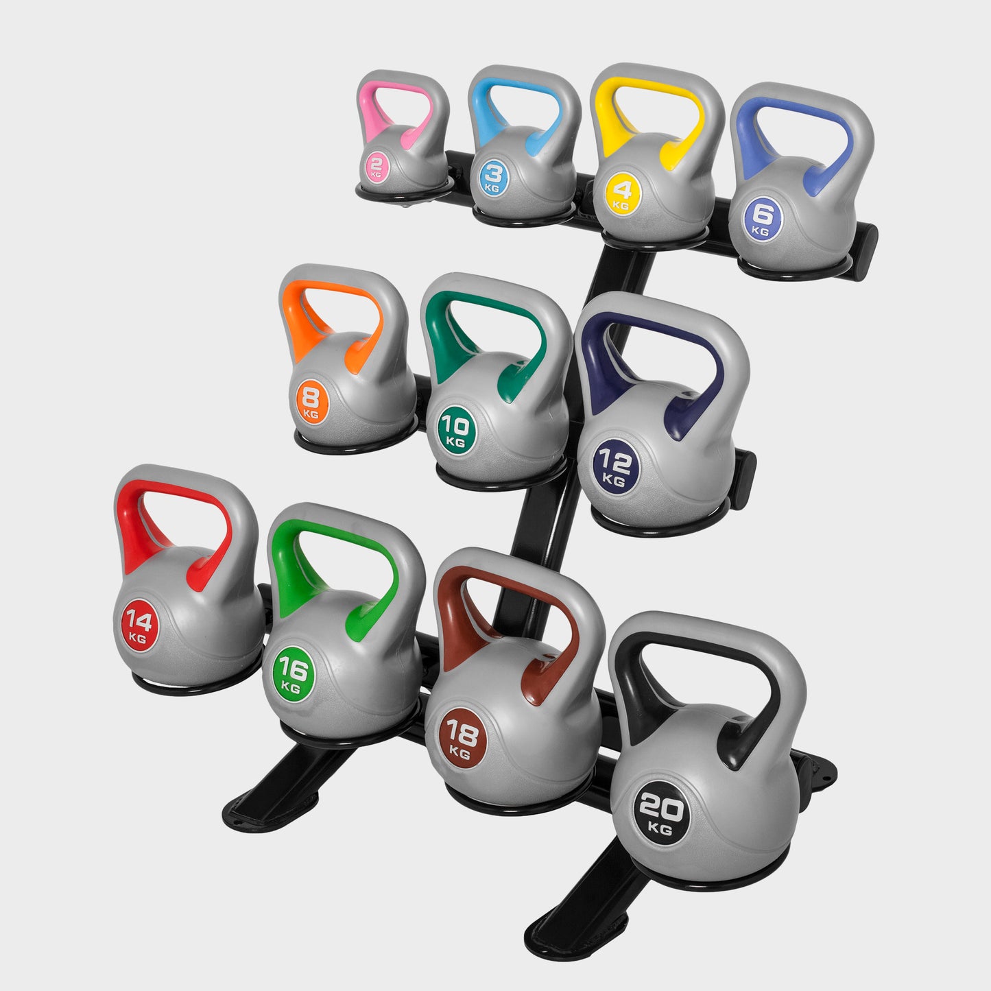 Plastic Coated Kettlebell 2 - 20 kg or in Set