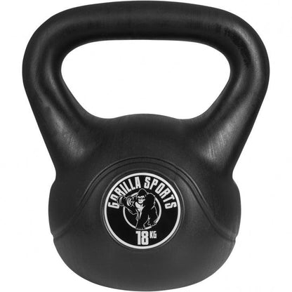 Plastic Coated Kettlebell 2-20 kg, Black