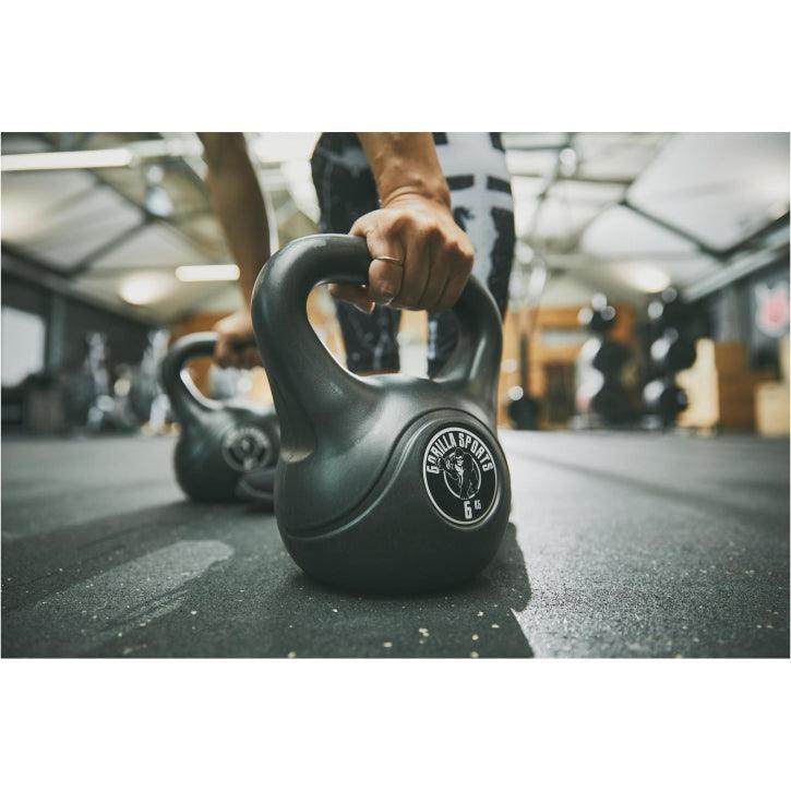Plastic Coated Kettlebell 2-20 kg, Black