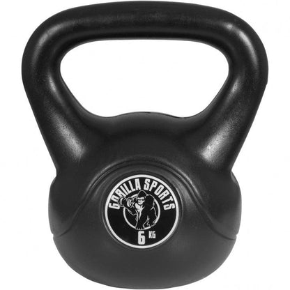 Plastic Coated Kettlebell 2-20 kg, Black