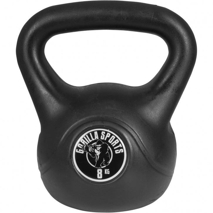 Plastic Coated Kettlebell 2-20 kg, Black