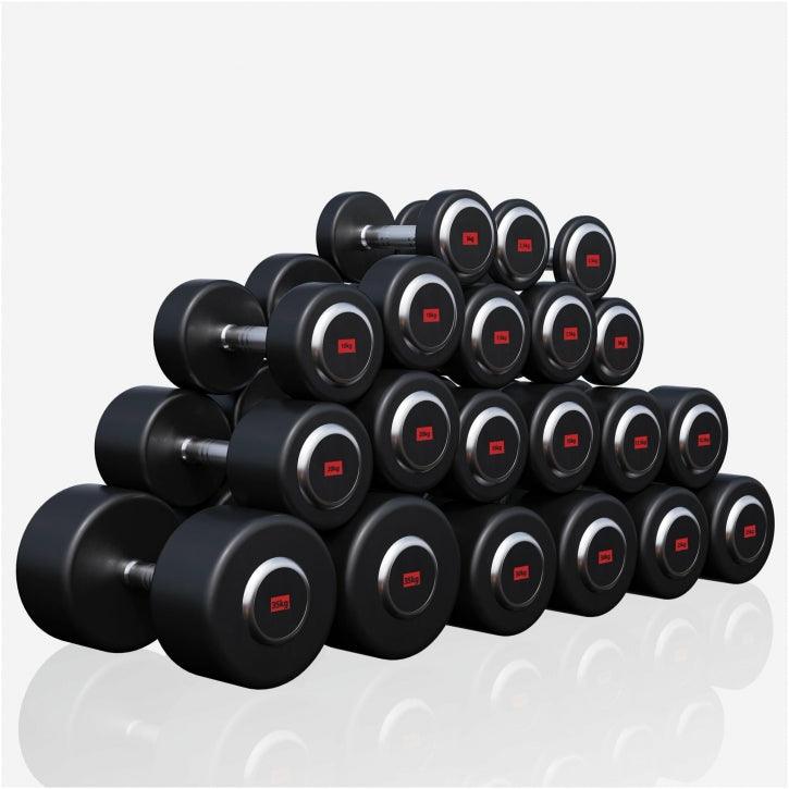 Rubber Coated Dumbbell 2.5 - 27.5 kg or in Set