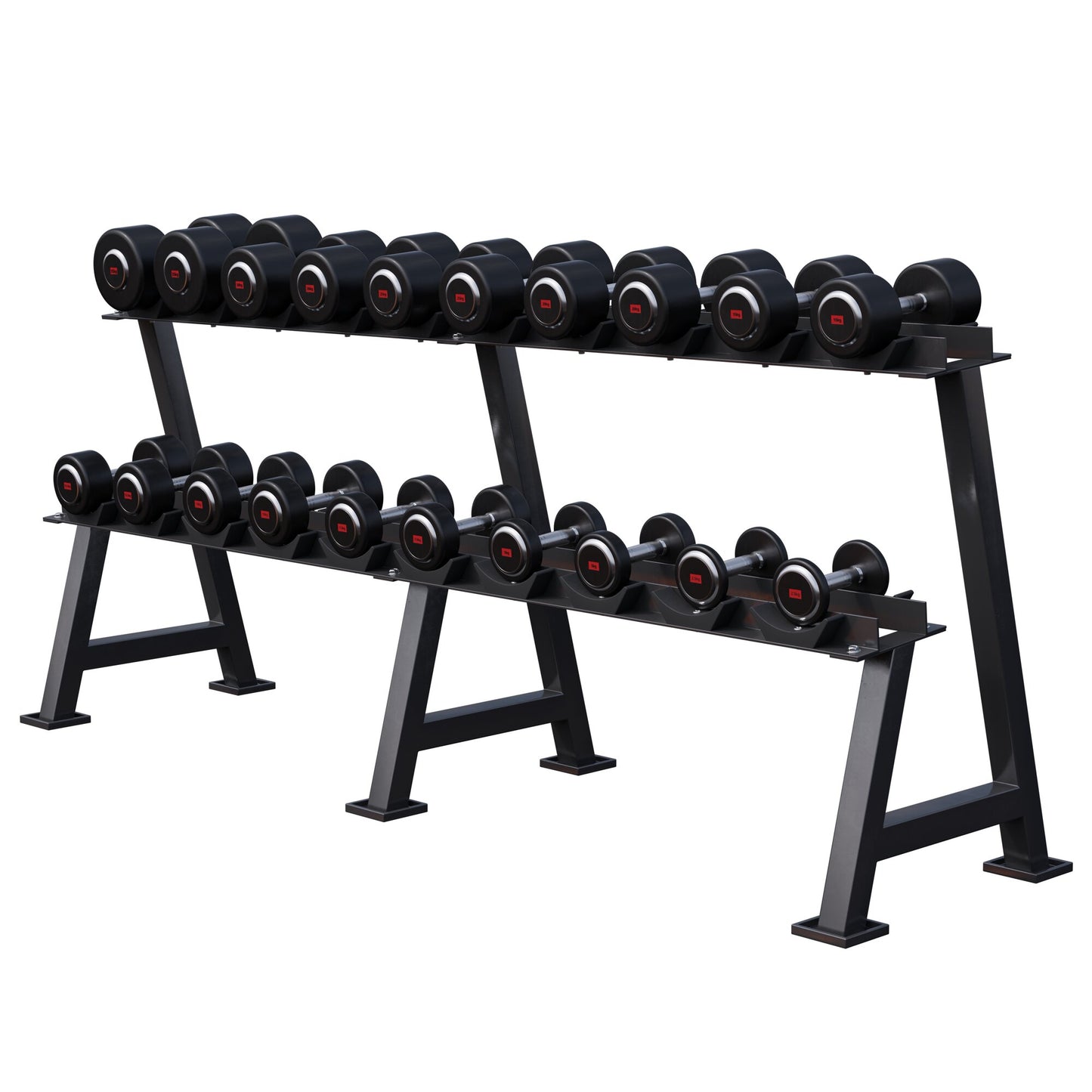 Rubber Coated Dumbbell 2.5 - 27.5 kg or in Set
