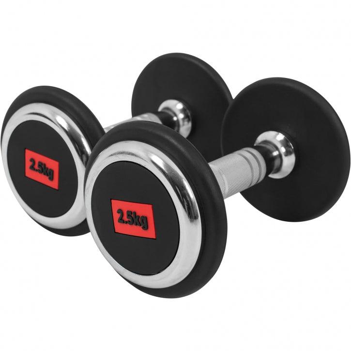 Rubber Coated Dumbbell 2.5 - 27.5 kg or in Set
