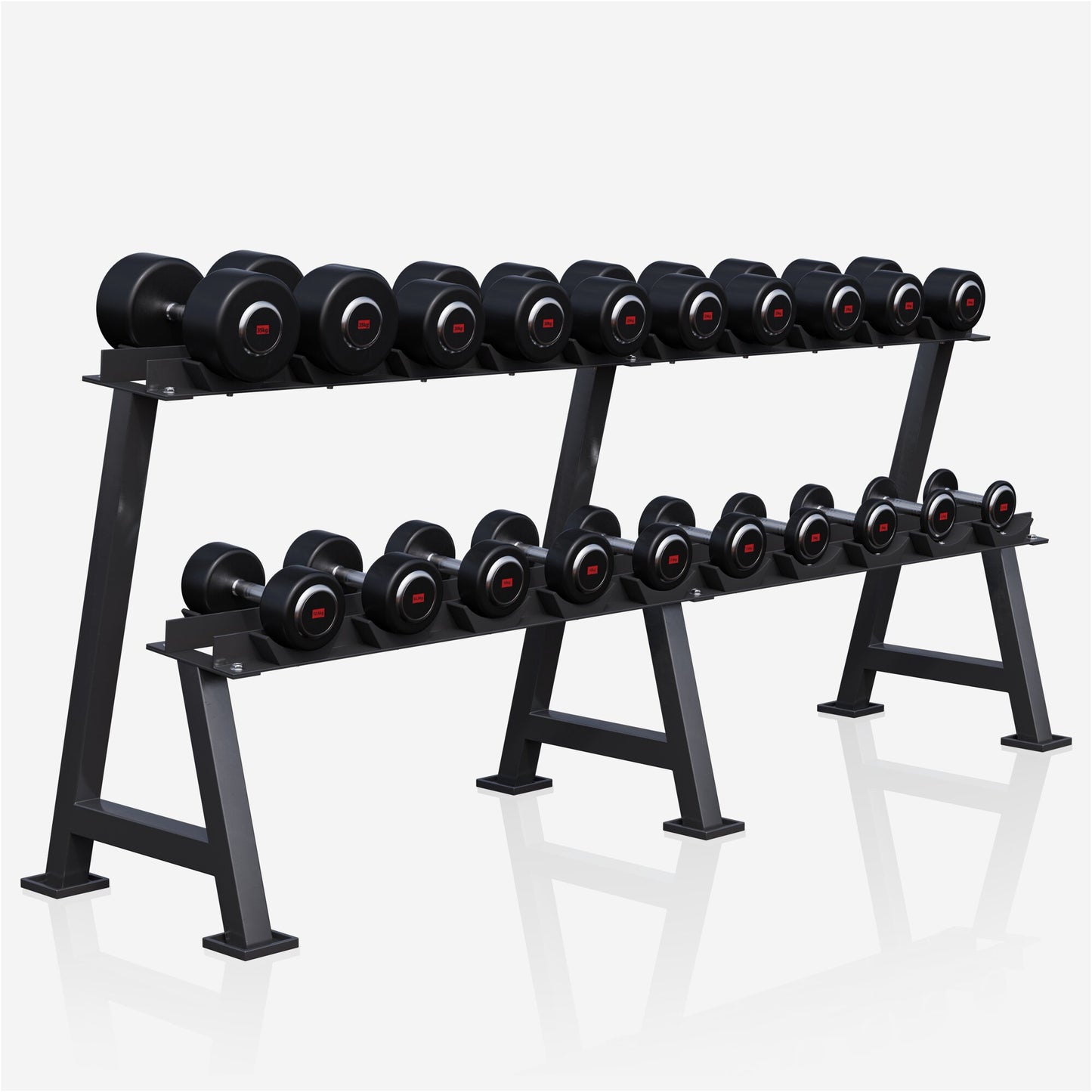 Rubber Coated Dumbbell 2.5 - 27.5 kg or in Set