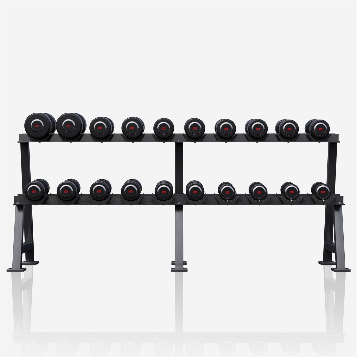 Rubber Coated Dumbbell 2.5 - 27.5 kg or in Set
