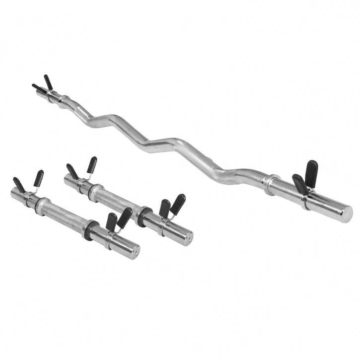 Weight Bar Set with 2 Dumbbells, EZ-Curl Bar and Collars