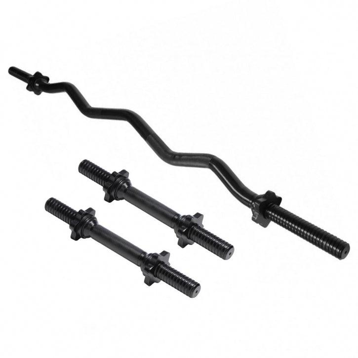Weight Bar Set with 2 Dumbbells, EZ-Curl Bar and Collars