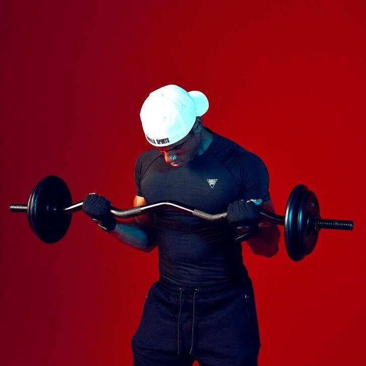 Weight Bar Set with 2 Dumbbells, EZ-Curl Bar and Collars