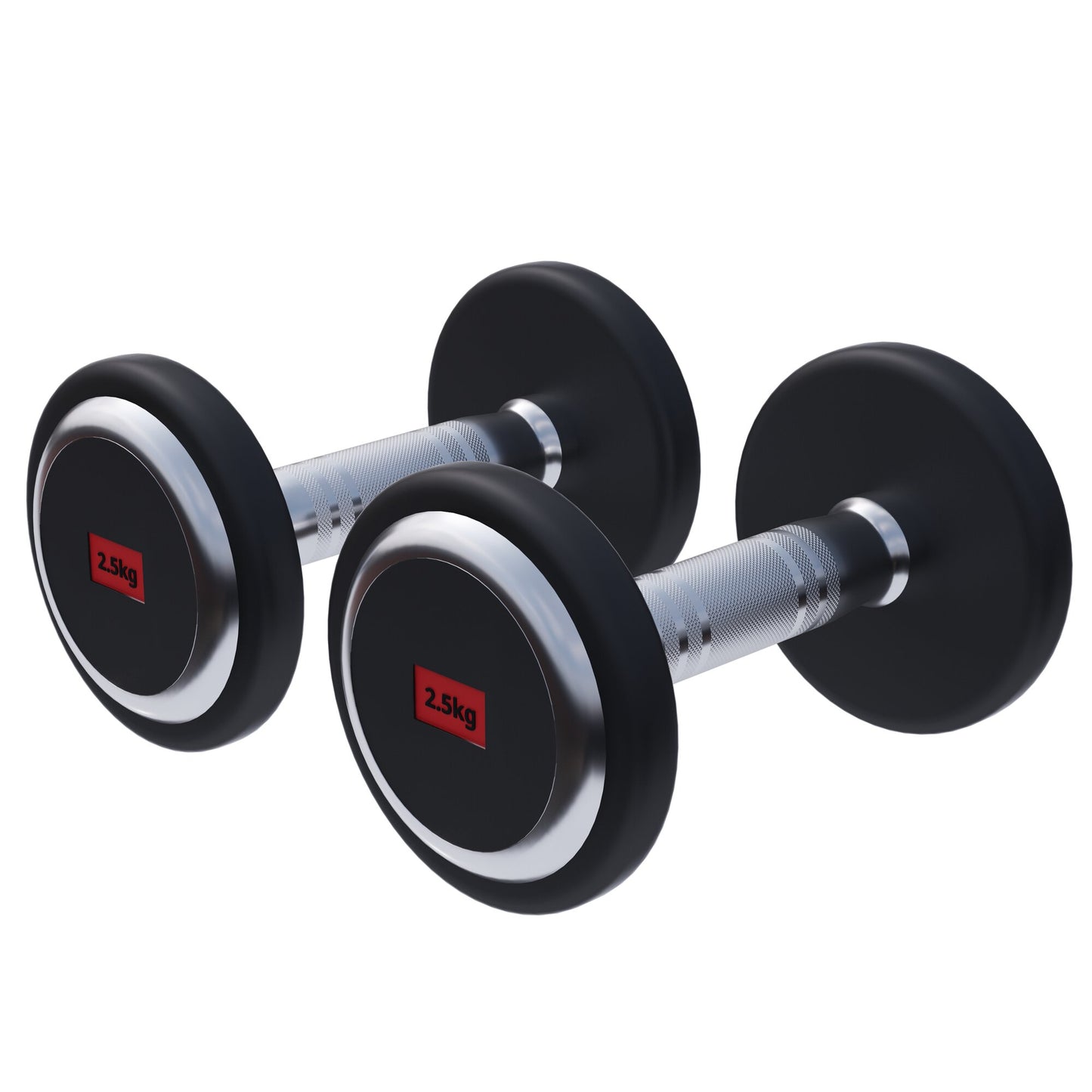 Rubber Coated Dumbbell 2.5 - 27.5 kg or in Set