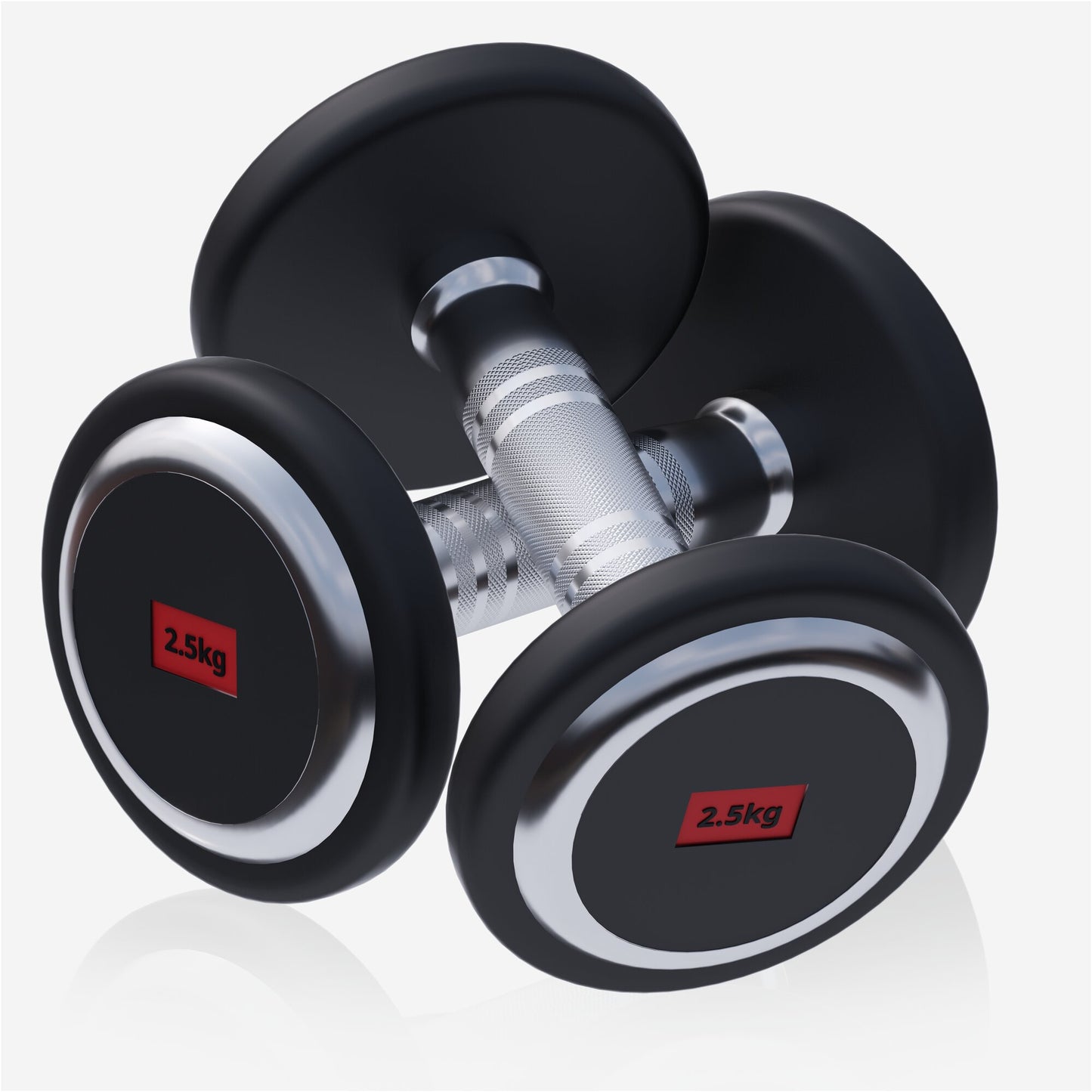 Rubber Coated Dumbbell 2.5 - 27.5 kg or in Set