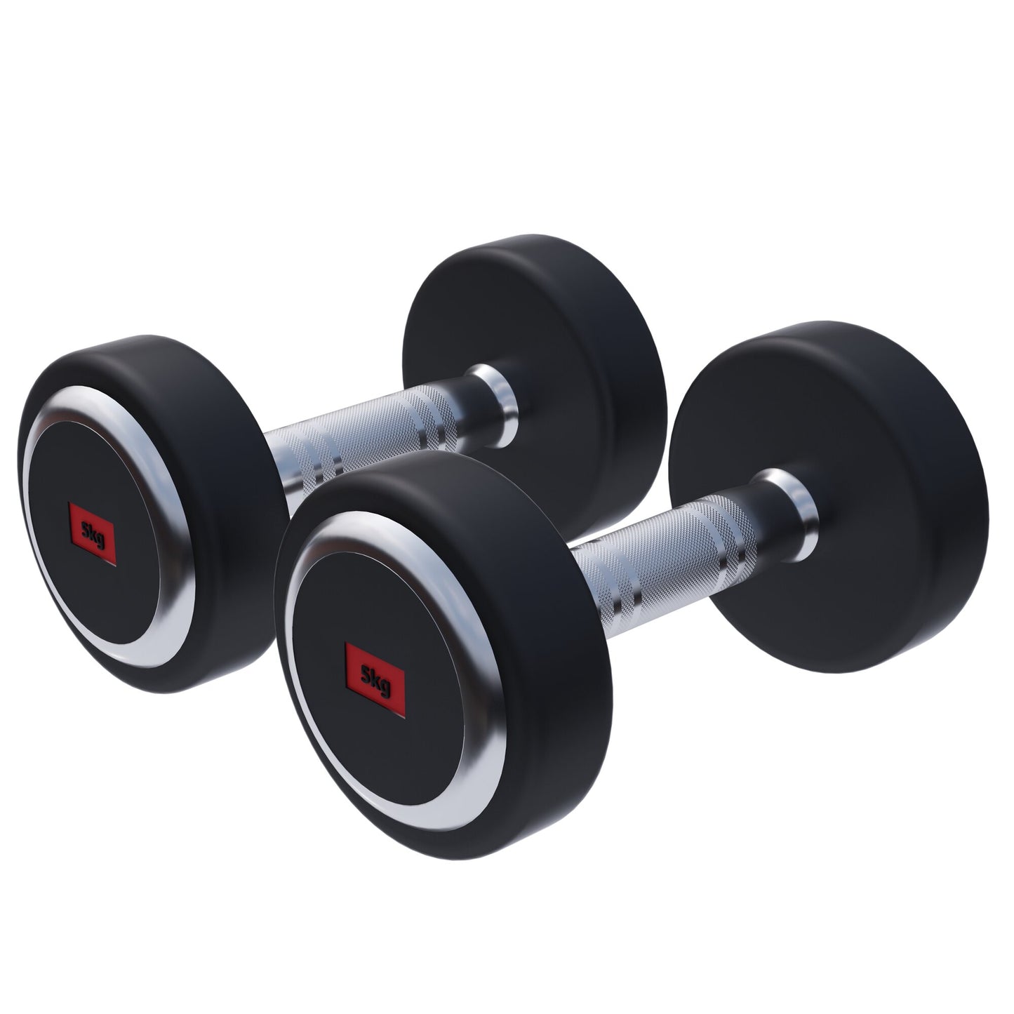 Rubber Coated Dumbbell 2.5 - 27.5 kg or in Set