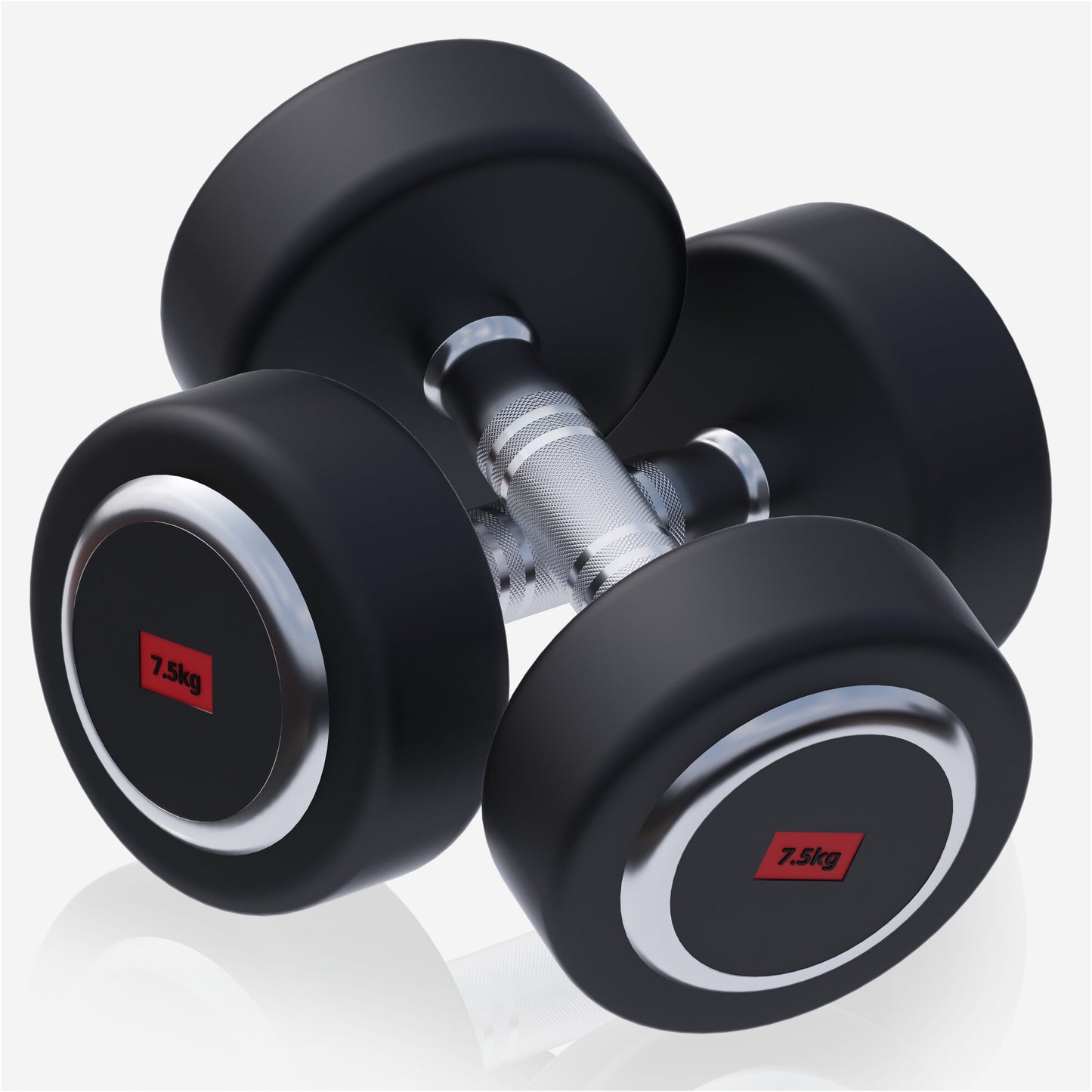 Rubber Coated Dumbbell 2.5 - 27.5 kg or in Set