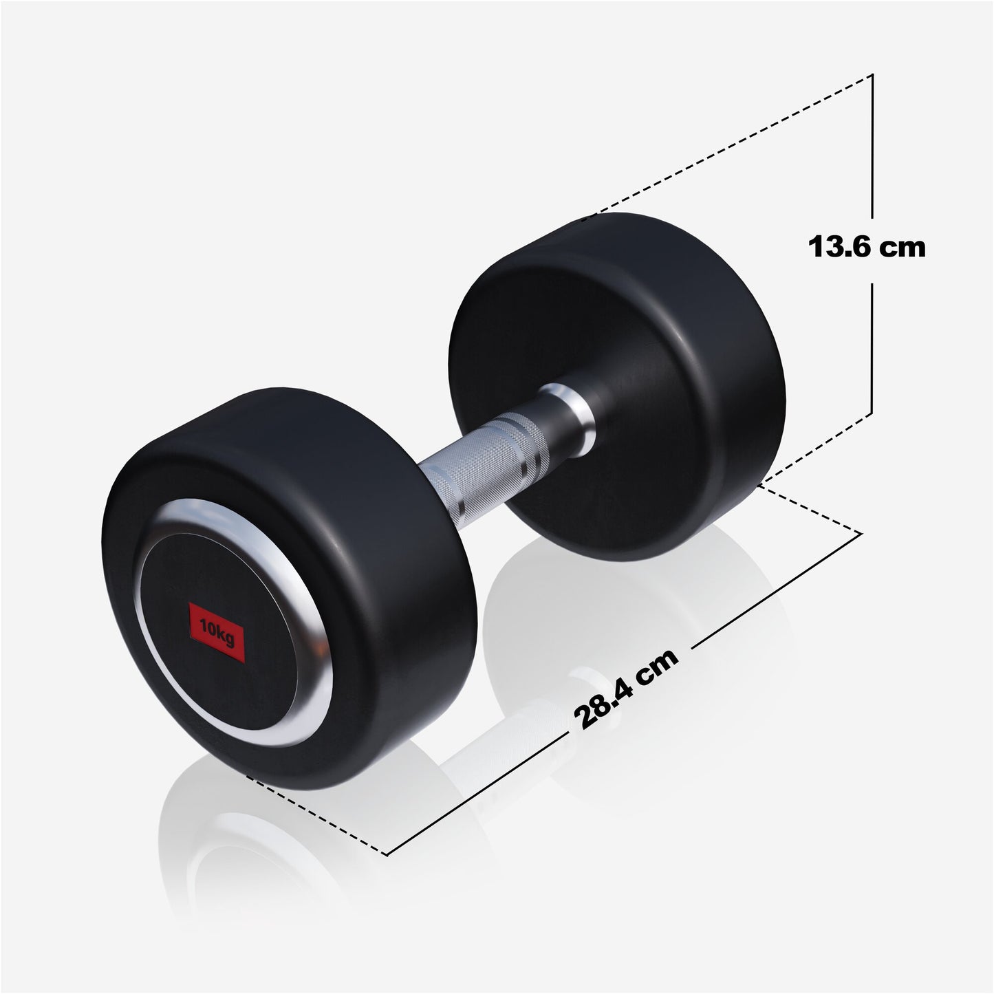 Rubber Coated Dumbbell 2.5 - 27.5 kg or in Set