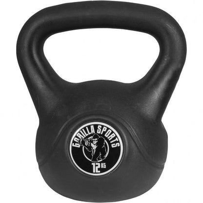 Plastic Coated Kettlebell 2-20 kg, Black