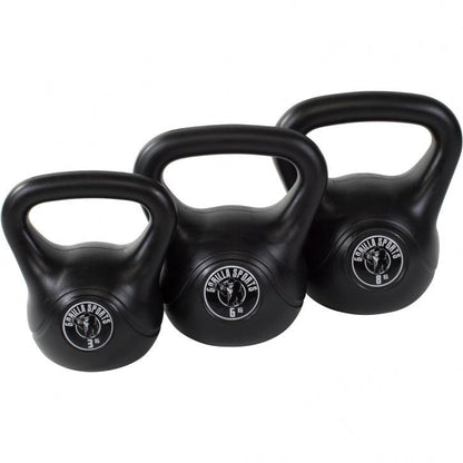Plastic Coated Kettlebell 2-20 kg, Black