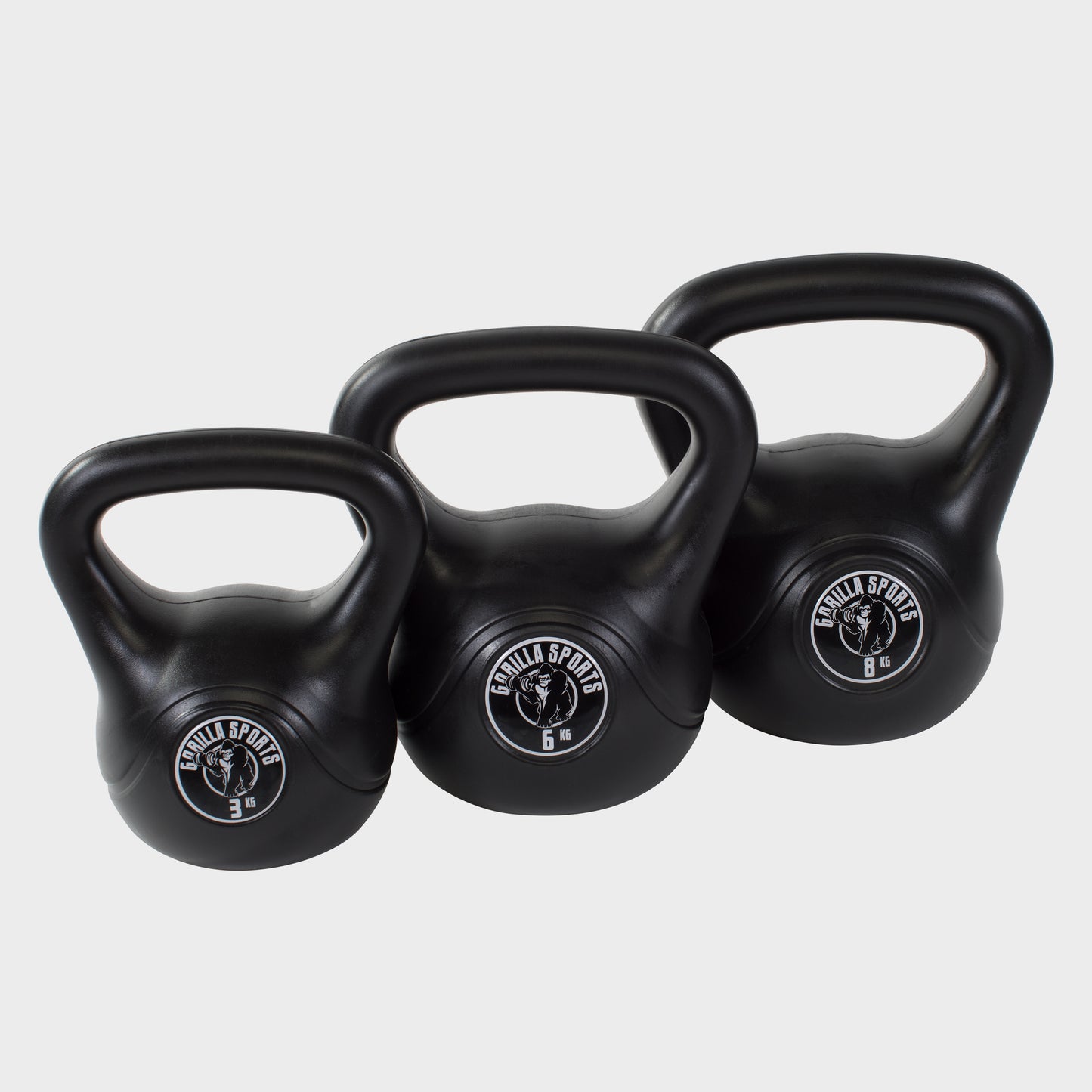Plastic Coated Kettlebell 2-20 kg, Black