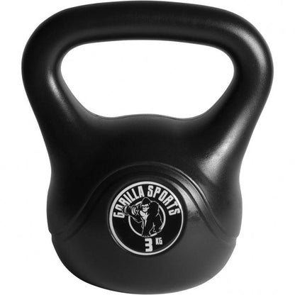 Plastic Coated Kettlebell 2-20 kg, Black