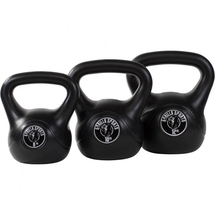 Plastic Coated Kettlebell 2-20 kg, Black