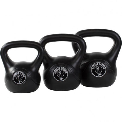 Plastic Coated Kettlebell 2-20 kg, Black