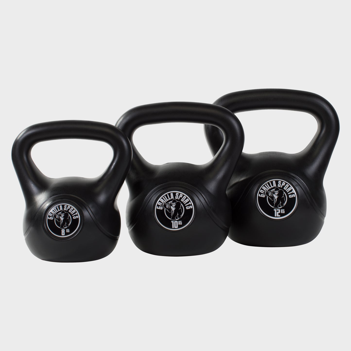 Plastic Coated Kettlebell 2-20 kg, Black