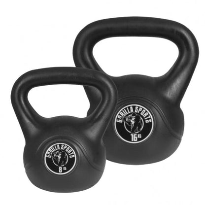 Plastic Coated Kettlebell 2-20 kg, Black