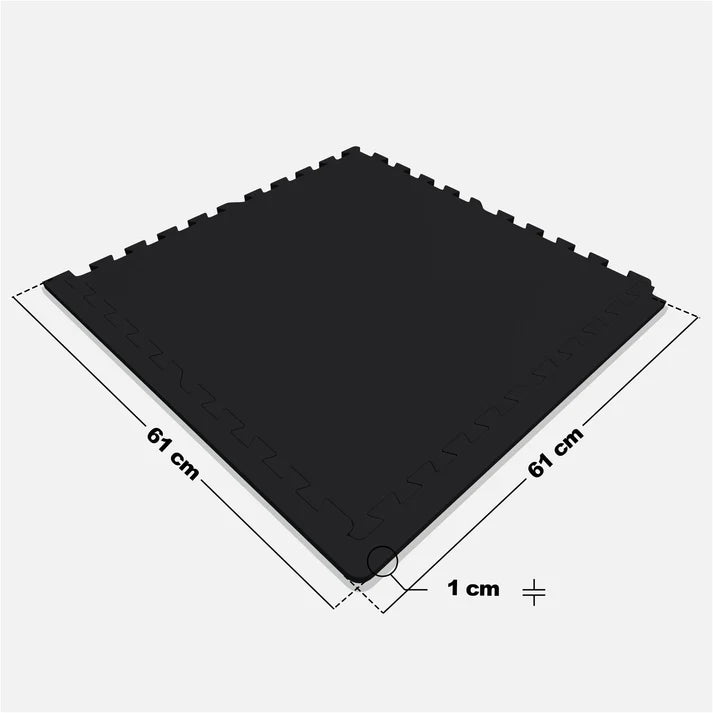 Rubber Gym Protection Mat (Set of 4 Parts + End Pieces)