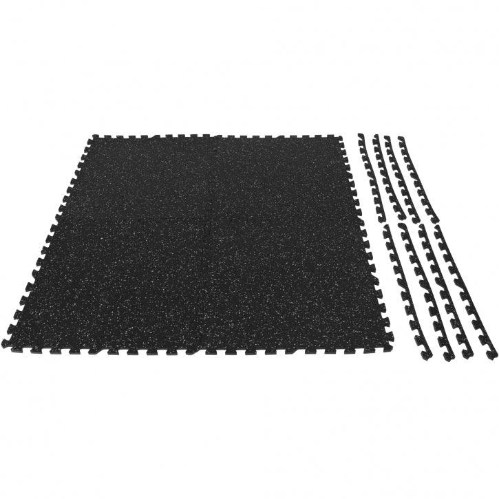 Rubber Gym Protection Mat (Set of 4 Parts + End Pieces)