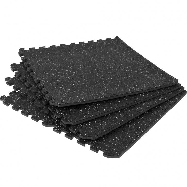 Rubber Gym Protection Mat (Set of 4 Parts + End Pieces)