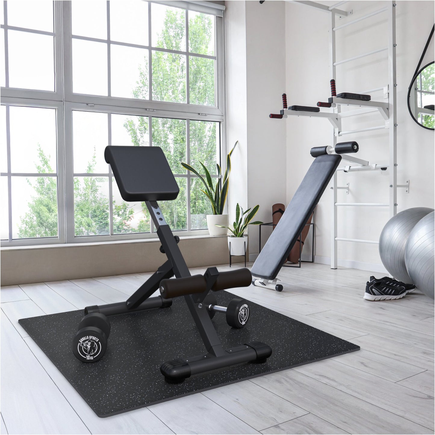 Rubber Gym Protection Mat (Set of 4 Parts + End Pieces)
