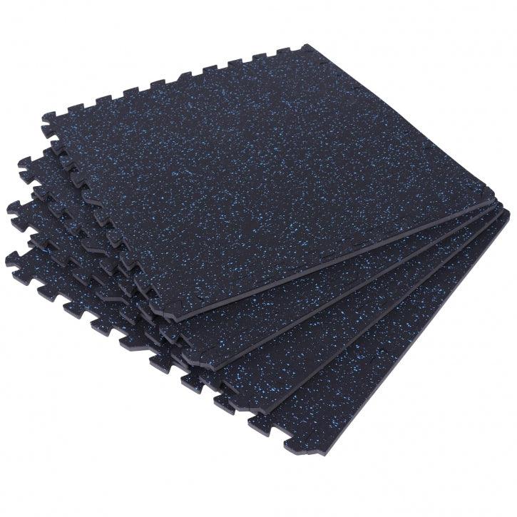 Rubber Gym Protection Mat (Set of 4 Parts + End Pieces)