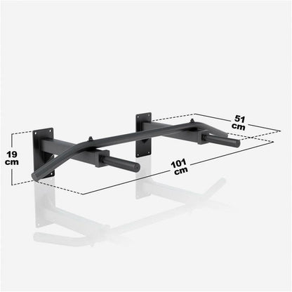 Pull-Up Set (Chin-Up Bar + Resistance Band), White/Black