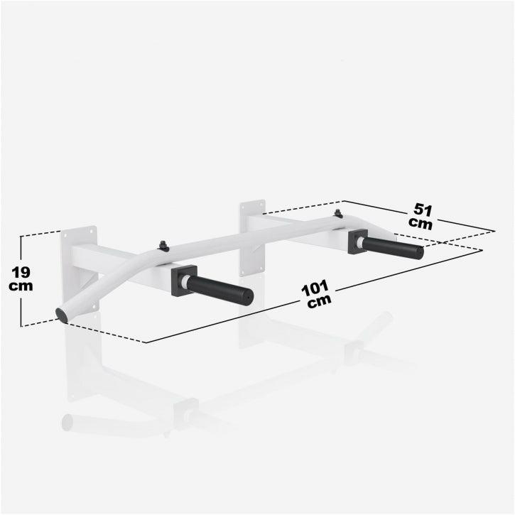 Pull-Up Set (Chin-Up Bar + Resistance Band), White/Black