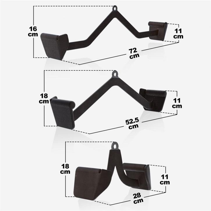 Lat Pull/Row Handle Rubber Black