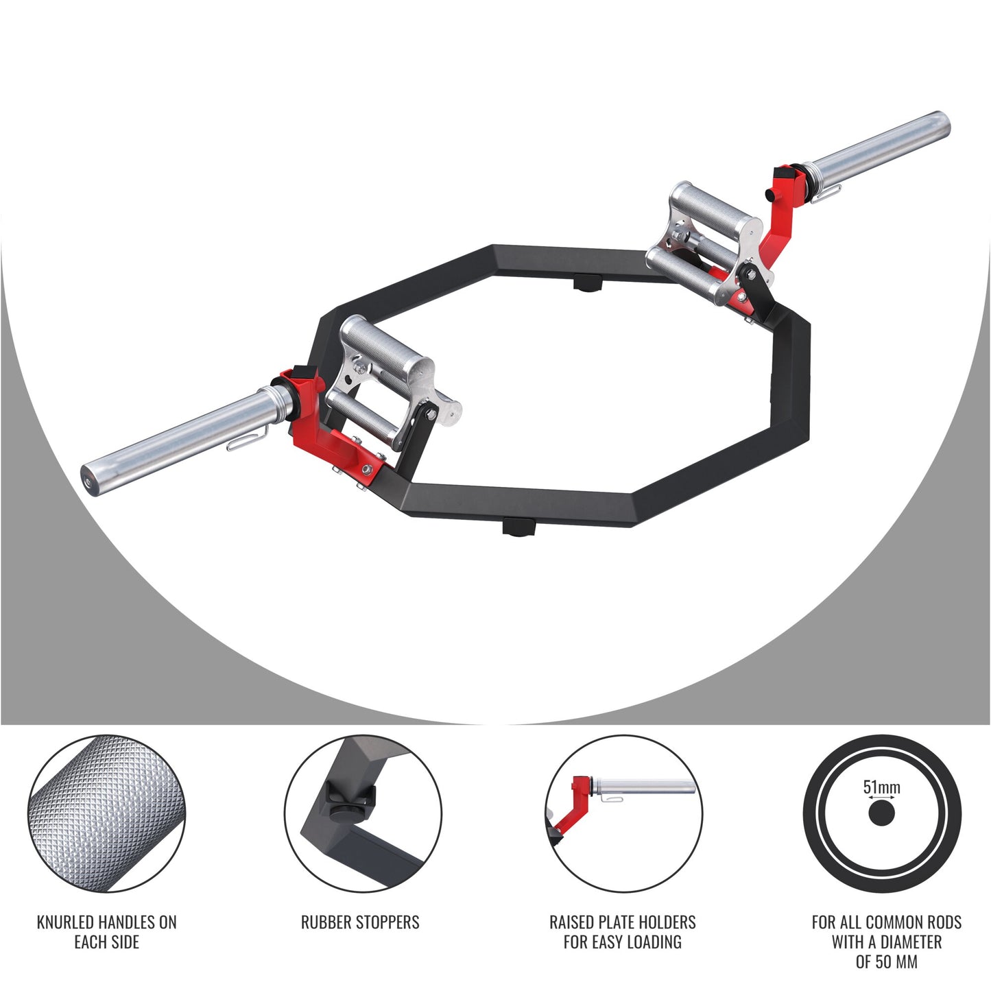 Multi Grip Trap Bar Black/Red