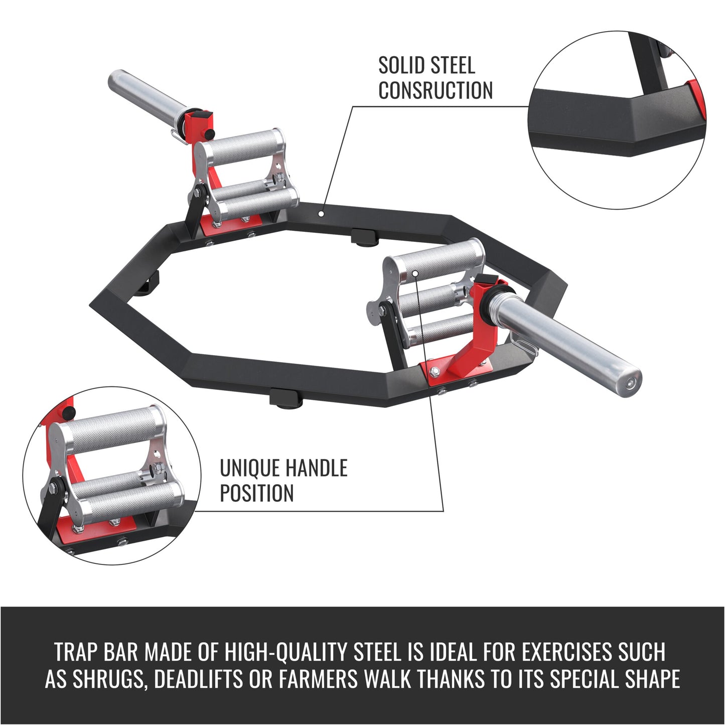Multi Grip Trap Bar Black/Red