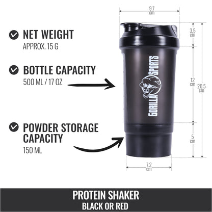 Protein Shaker 500 ml with Powder Compartment