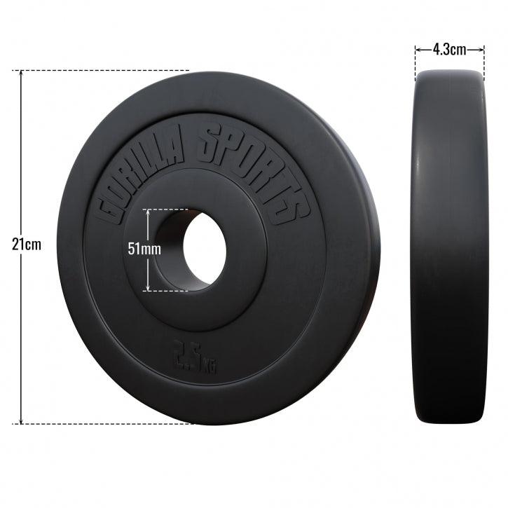 Plastic Olympic Weight Plate 1.25 kg - 15 kg
