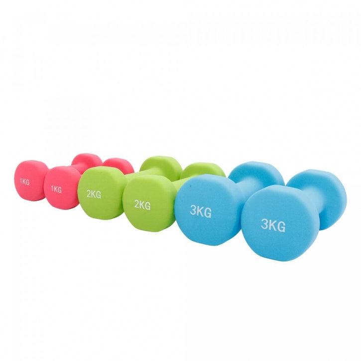 Aerobic Dumbbell Set with Case - 12 kg
