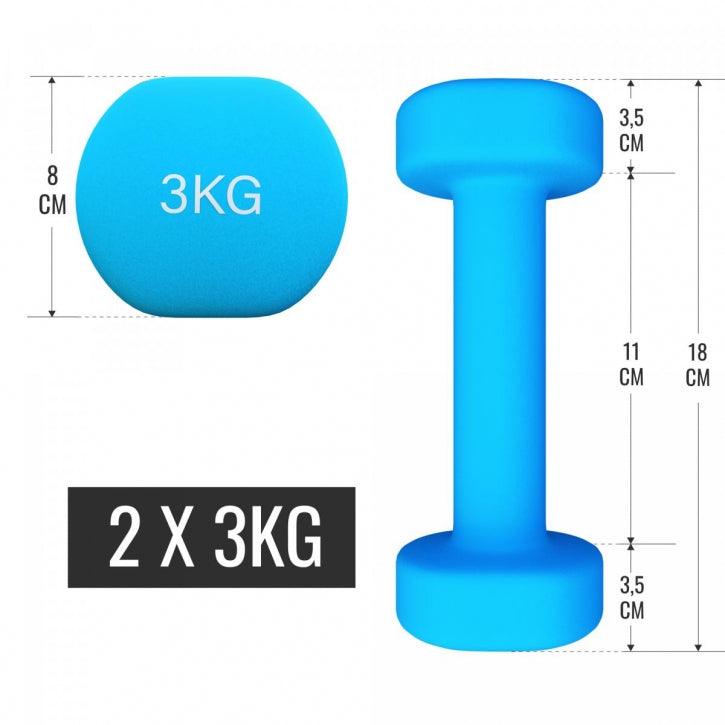 Aerobic Dumbbell Set with Case - 12 kg
