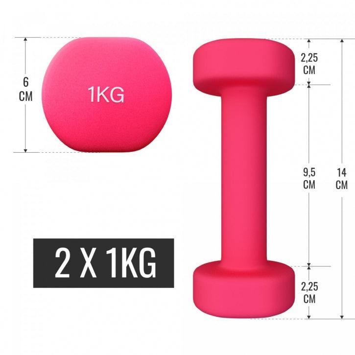 Aerobic Dumbbell Set with Case - 12 kg