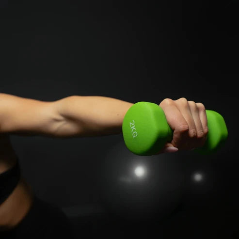 Aerobic Dumbbell Set with Case - 12 kg