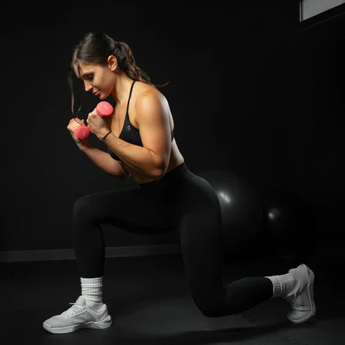 Aerobic Dumbbell Set with Case - 12 kg
