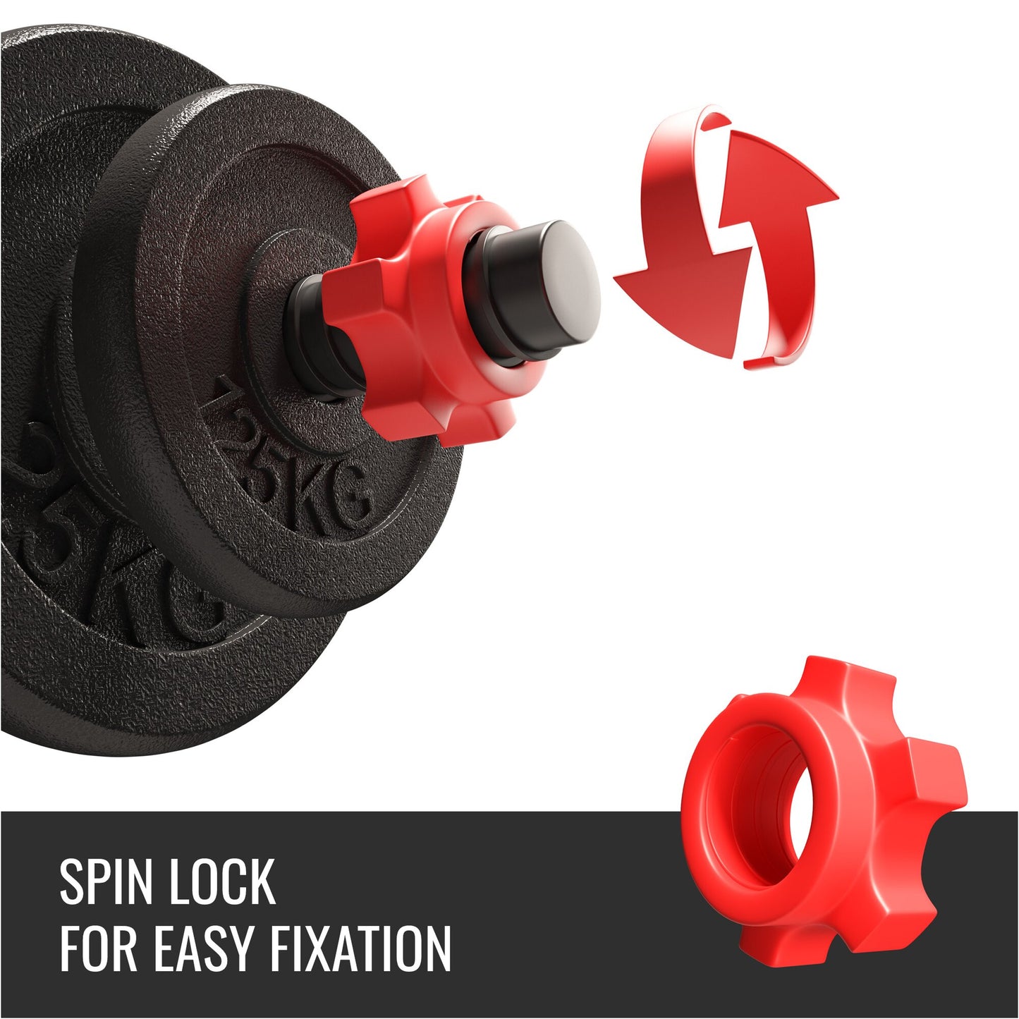 Cast Iron Dumbbell Set 15/20/25 kg