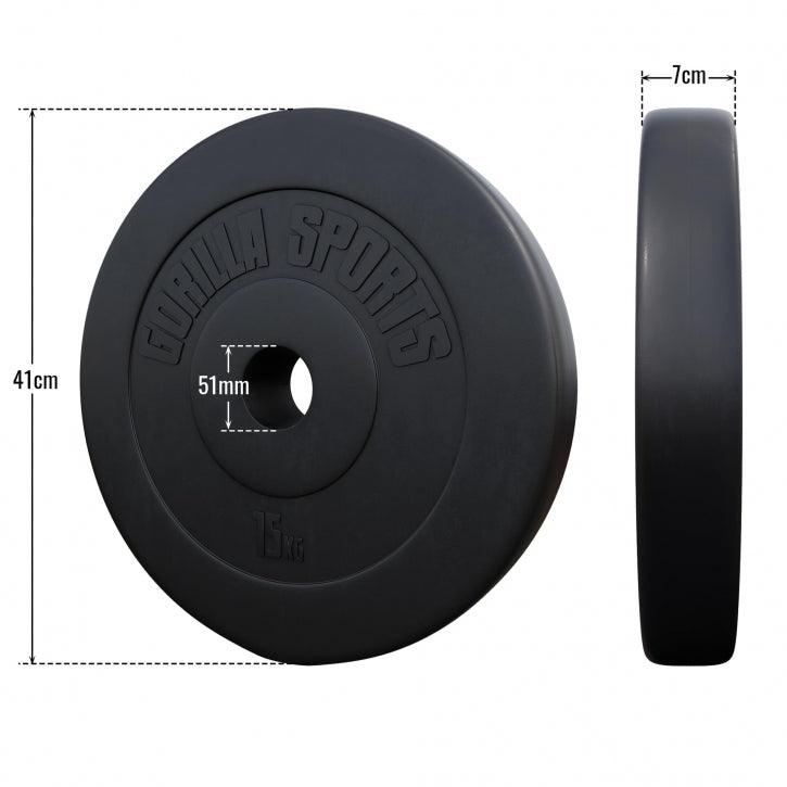 Plastic Olympic Weight Plate 1.25 kg - 15 kg