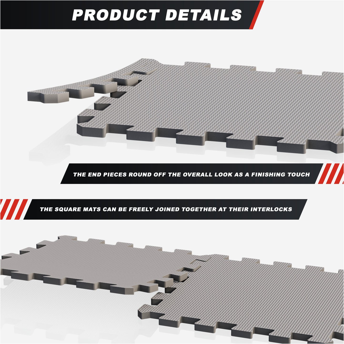 Floor Puzzle Mat (Set of 18 Mats + End Pieces)